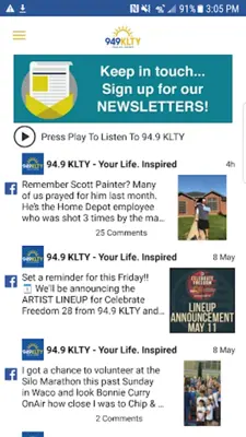 94.9 KLTY android App screenshot 1